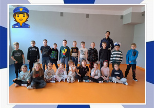 Pani Policjantka w klasie 1a i 1b.
