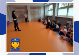 Pani Policjantka w klasie 1a i 1b.