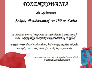 Akcja charytatywna "Podziel się Wigilią" - podziękowania